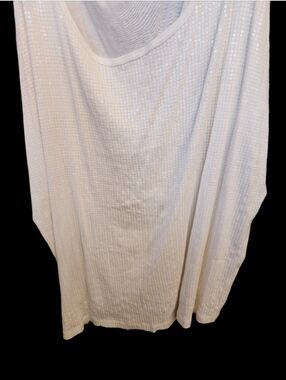 Lane Bryant White Sequin Tank Top》 Nwot